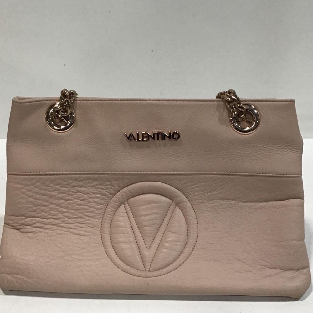 Women’s Mario Valentino Chain Strap Pink Leather Shoulder Bag